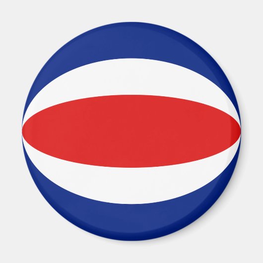 Costa Rica Fisheye Flag Magnet (Vorne)