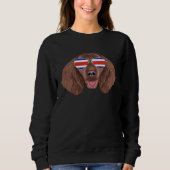 Costa Rica Flag American Water Spaniel Dog Tico Po Sweatshirt (Vorderseite)