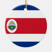 Costa Rica flag Ceramic Ornament (Vorne)