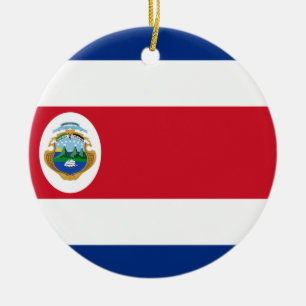 Costa Rica flag Ceramic Ornament
