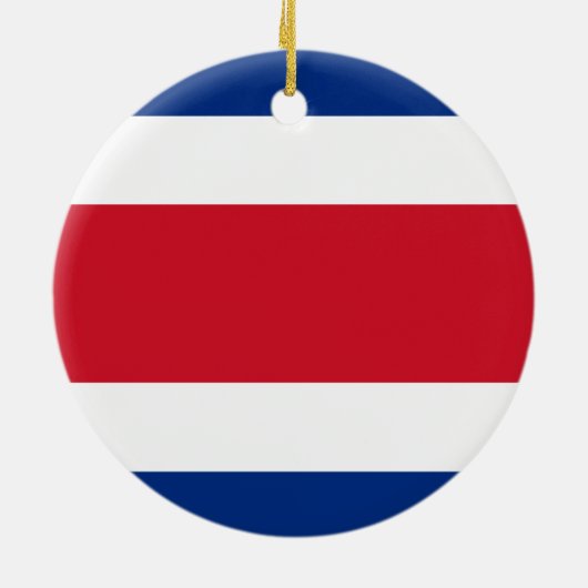 Costa Rica flag Ceramic Ornament (Hinten)
