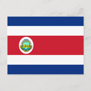 Costa Rica Flag CR Postkarte