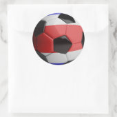 Costa Rica Flag Fußball Ball Runder Aufkleber (Tasche)
