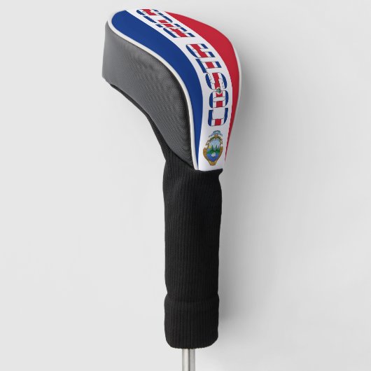 Costa Rica Flag Gorgetic Patriotic Golf Headcover (angewinkelt)