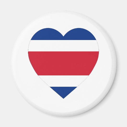 Costa Rica Flag Herz Magnet (Vorne)