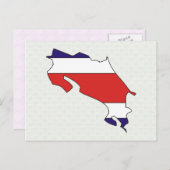 Costa Rica Flag Karte (Vorne/Hinten)