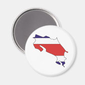 Costa Rica Flag Karte Magnet (Vorderseite/Rückseite)