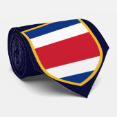 Costa Rica Flag Neck Tie Krawatte (Gerollt)