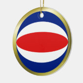 Costa Rica Flag Ornament (Links)