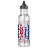 Costa Rica Flag Patriotic Edelstahlflasche (Links)