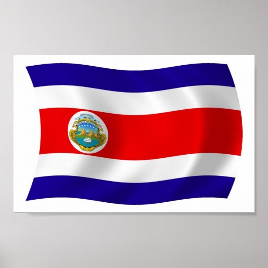 Costa Rica Flag Poster Print (Vorne)