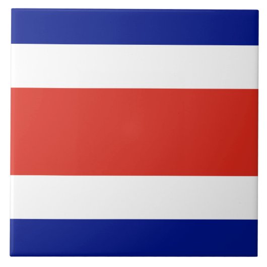 Costa Rica Flag Tile Fliese (Vorderseite)