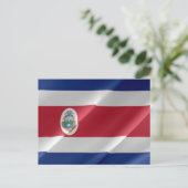 Costa Rica - Flag Wave - Postkarte (Stehend Vorderseite)