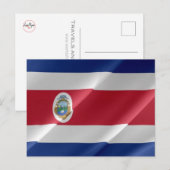 Costa Rica - Flag Wave - Postkarte (Vorne/Hinten)
