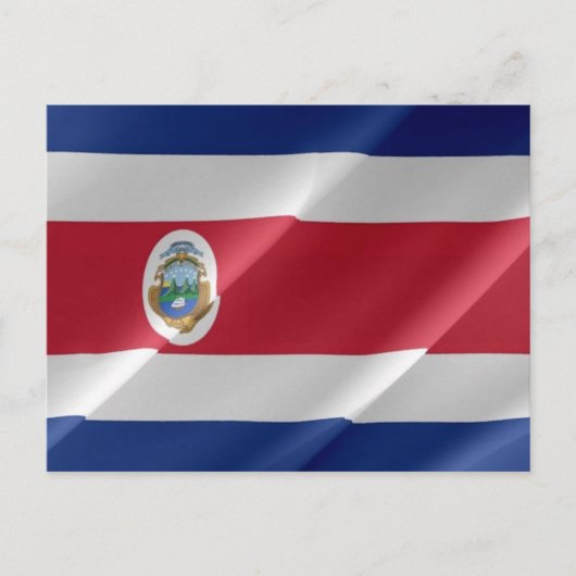 Costa Rica - Flag Wave - Postkarte (Vorderseite)