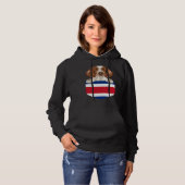 Costa Rica Flag Welsh Springer Spaniel Dog In Pock Hoodie (Vorne ganz)