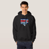 Costa Rica Flag with Humpback Whales Hoodie (Vorne ganz)