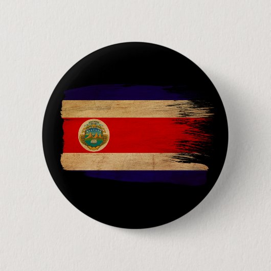 Costa Rica-Flagge Button (Vorderseite)