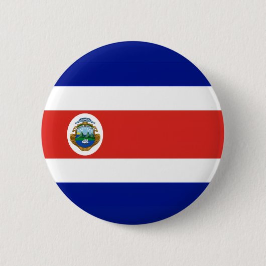 Costa Rica-Flagge-Button Button (Vorderseite)