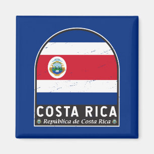 Costa Rica Flagge Emblem Distressed Vintage Magnet