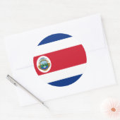 Costa-Rica-Flagge, Flagge Costa Ricas Runder Aufkleber (Umschlag)