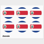 Costa-Rica-Flagge, Flagge Costa Ricas Runder Aufkleber (Blatt)
