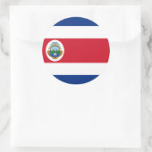 Costa-Rica-Flagge, Flagge Costa Ricas Runder Aufkleber (Tasche)
