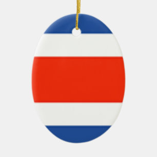 Costa Rica-Flagge Keramik Ornament
