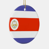 Costa Rica-Flagge Keramikornament (Rechts)