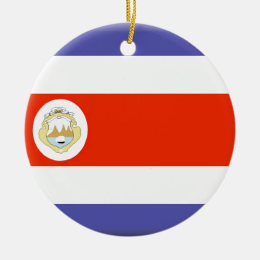 Costa Rica-Flagge Keramikornament (Vorne)