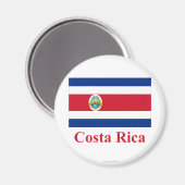 Costa Rica Flagge mit Namen Magnet (Vorderseite/Rückseite)