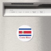 Costa Rica Flagge mit Namen Magnet (In Situ (Geschirrspüler))