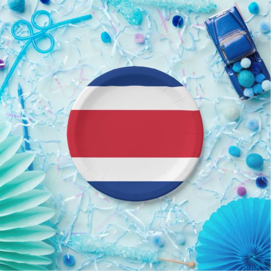 Costa Rica-Flagge Pappteller (Party)