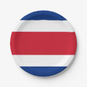 Costa Rica-Flagge Pappteller (Vorderseite)