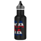 Costa Rica-Flagge Pura Vida Edelstahlflasche (Rechts)