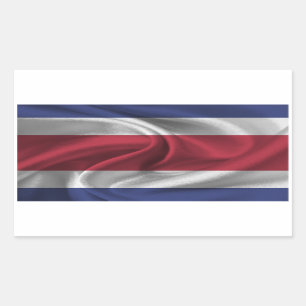 Costa Rica-Flagge Rechteckiger Aufkleber