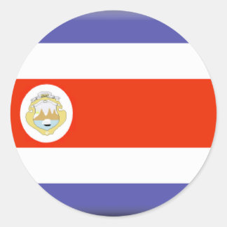 Costa Rica-Flagge Runder Aufkleber