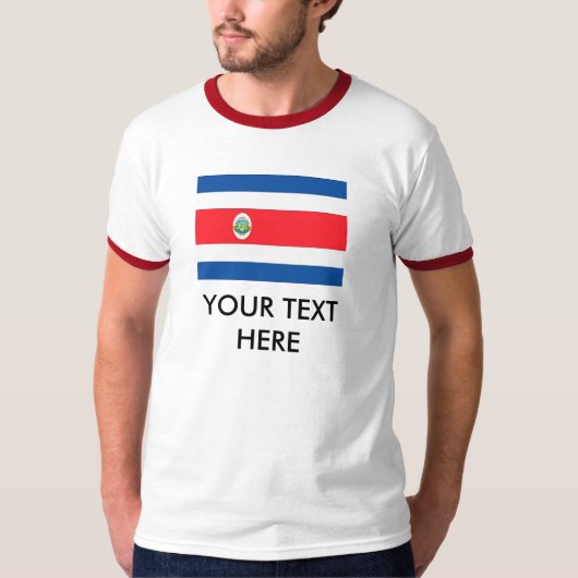 Costa Rica-Flagge T-Shirt (Vorderseite)