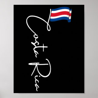 Costa Rica-Flagge Urlaub Tropisch Pura Vida Costa  Poster