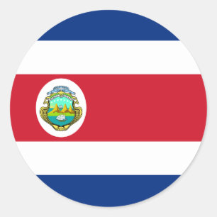 Costa Rica-Flaggen-Aufkleber Runder Aufkleber