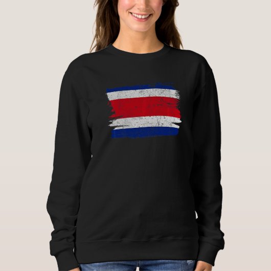 Costa Rica Flaggen Freundschaft Proud Peace Vinta Sweatshirt (Vorderseite)