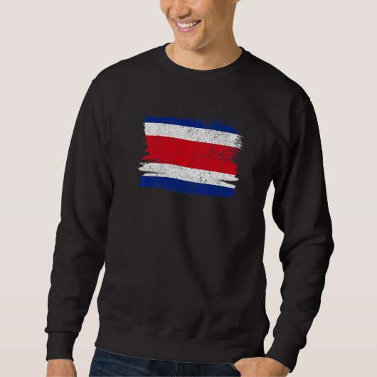 Costa Rica Flaggen Freundschaft Proud Peace Vinta Sweatshirt (Vorderseite)