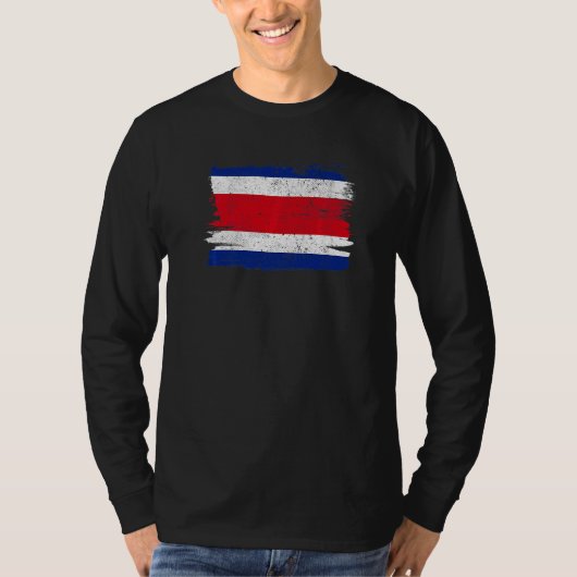 Costa Rica Flaggen Freundschaft Proud Peace Vinta T-Shirt (Vorderseite)