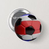 Costa Rica-Flaggen-Fußball Button (Vorne & Hinten)