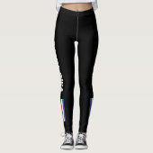 Costa Rica Flaggen-Gewohnheits-Leggings Leggings (Vorderseite)