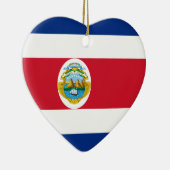 Costa Rica-Flaggen-Herz Keramik Ornament (Rechts)