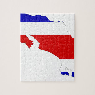 Costa Rica-Flaggen-Karte Puzzle