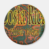 Costa Rica Folk Art Pura Vida Magnet (Vorne)