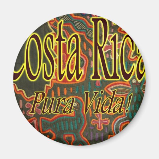 Costa Rica Folk Art Pura Vida Magnet (Vorne)