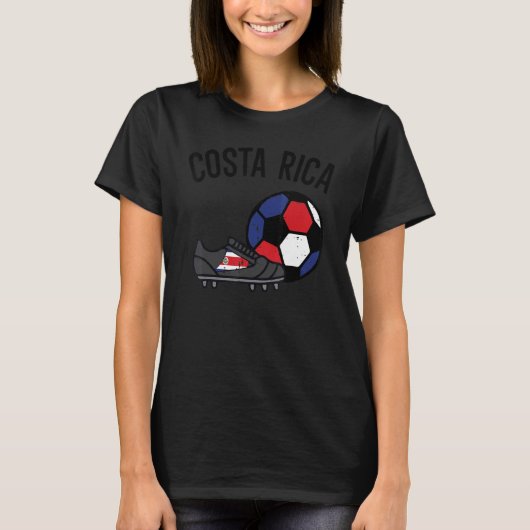 Costa Rica Fußball Ball Shoes Fußball Fan Men Wome T-Shirt (Vorderseite)